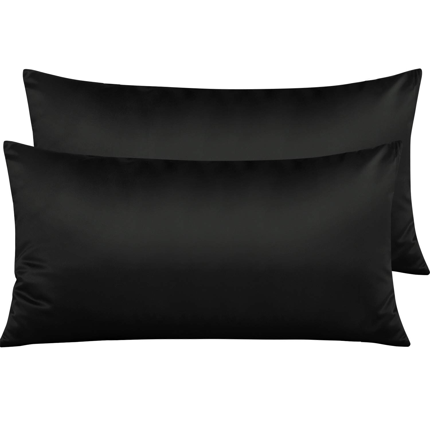 Fundas De Almohada Ntbay De Satén Para Cabello Y Piel, Tamaño King, Color Negro - Venta Internacional.