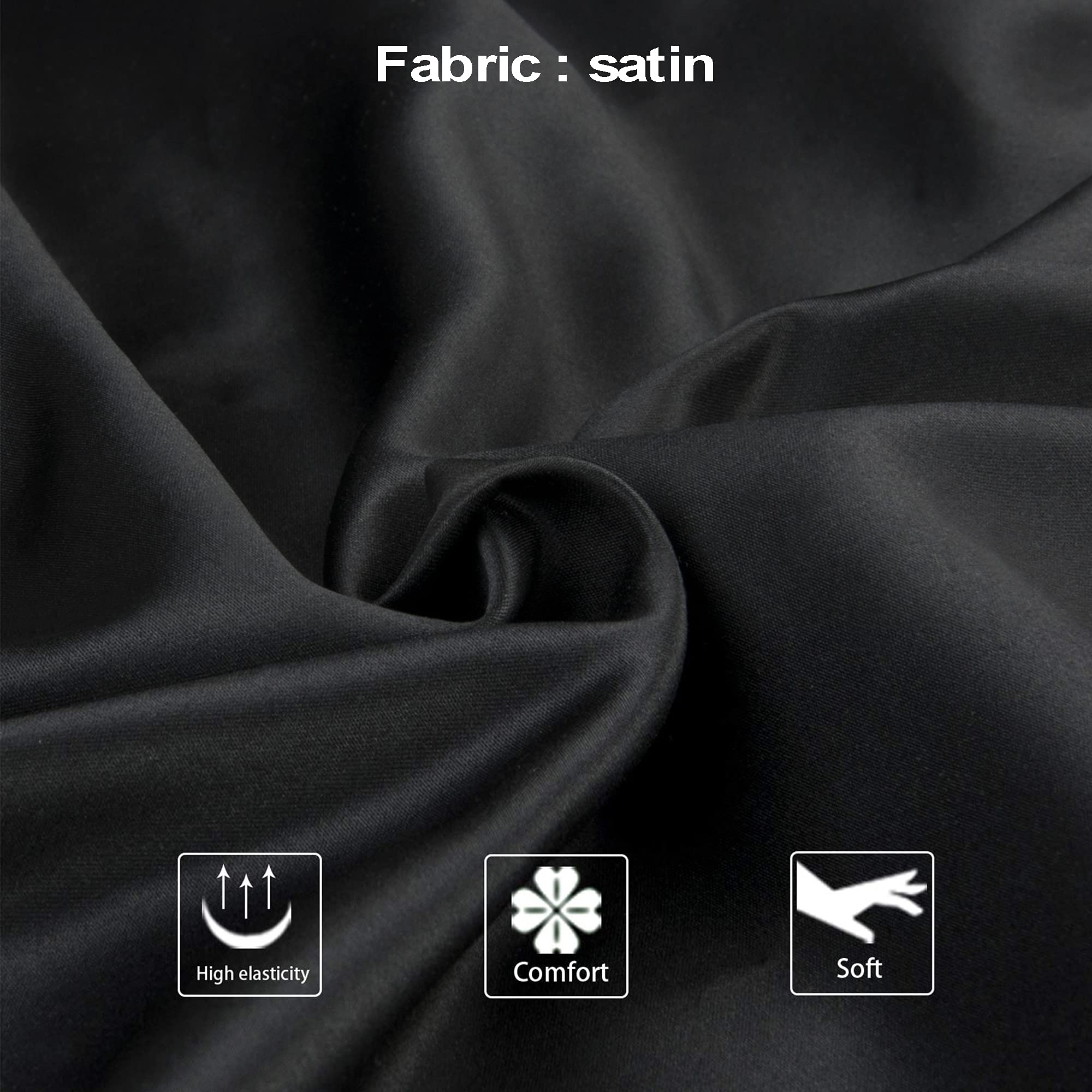 Foto 2 | Fundas De Almohada Ntbay De Satén Para Cabello Y Piel, Tamaño King, Color Negro - Venta Internacional.