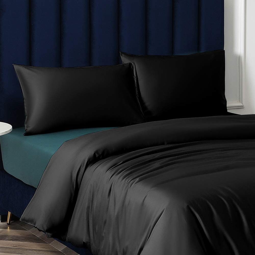 Foto 6 pulgar | Fundas De Almohada Ntbay De Satén Para Cabello Y Piel, Tamaño King, Color Negro - Venta Internacional.