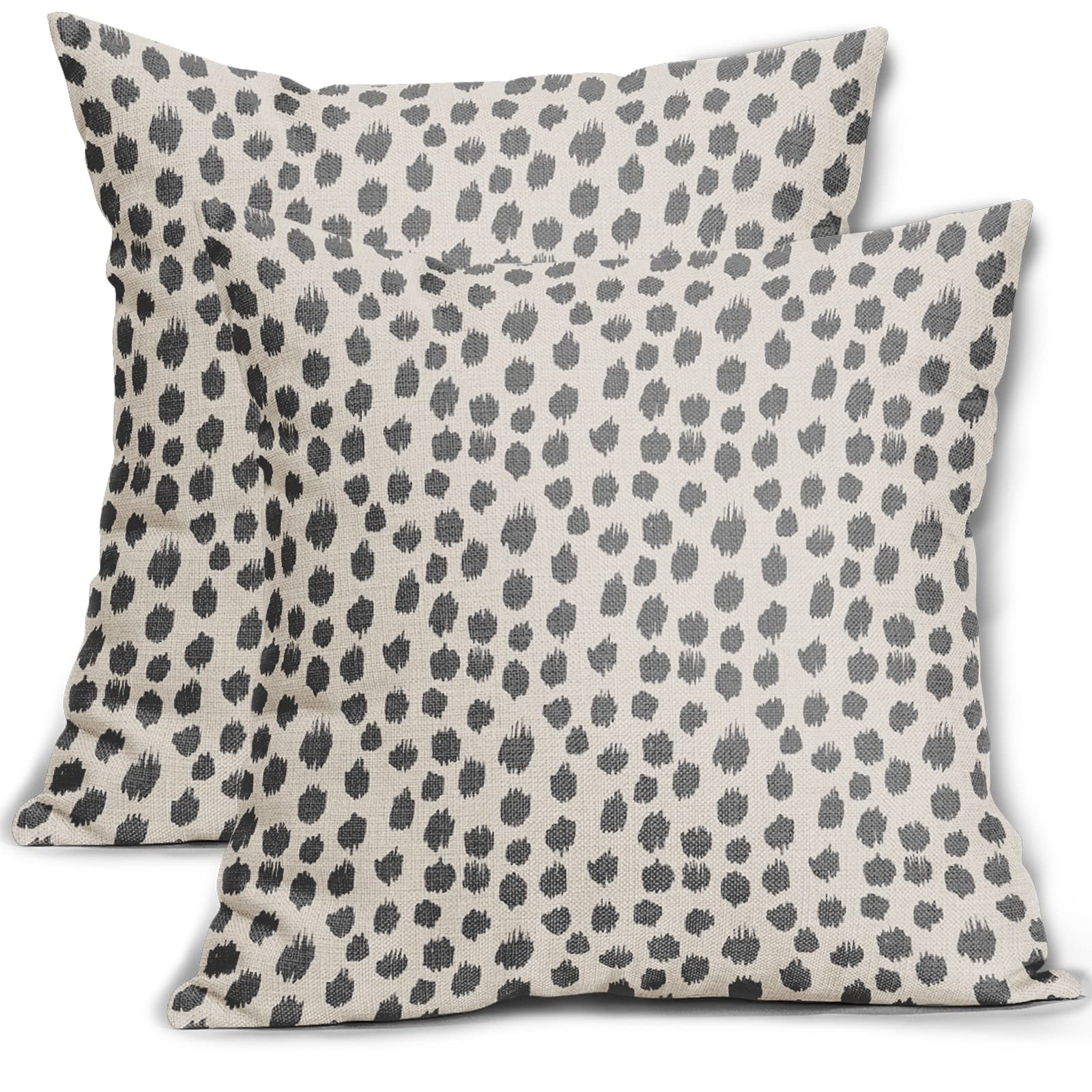 Juego de 2 Fundas de Almohada Sweetshow color Gris Crema 40 X 40 cm Lino - Venta Internacional