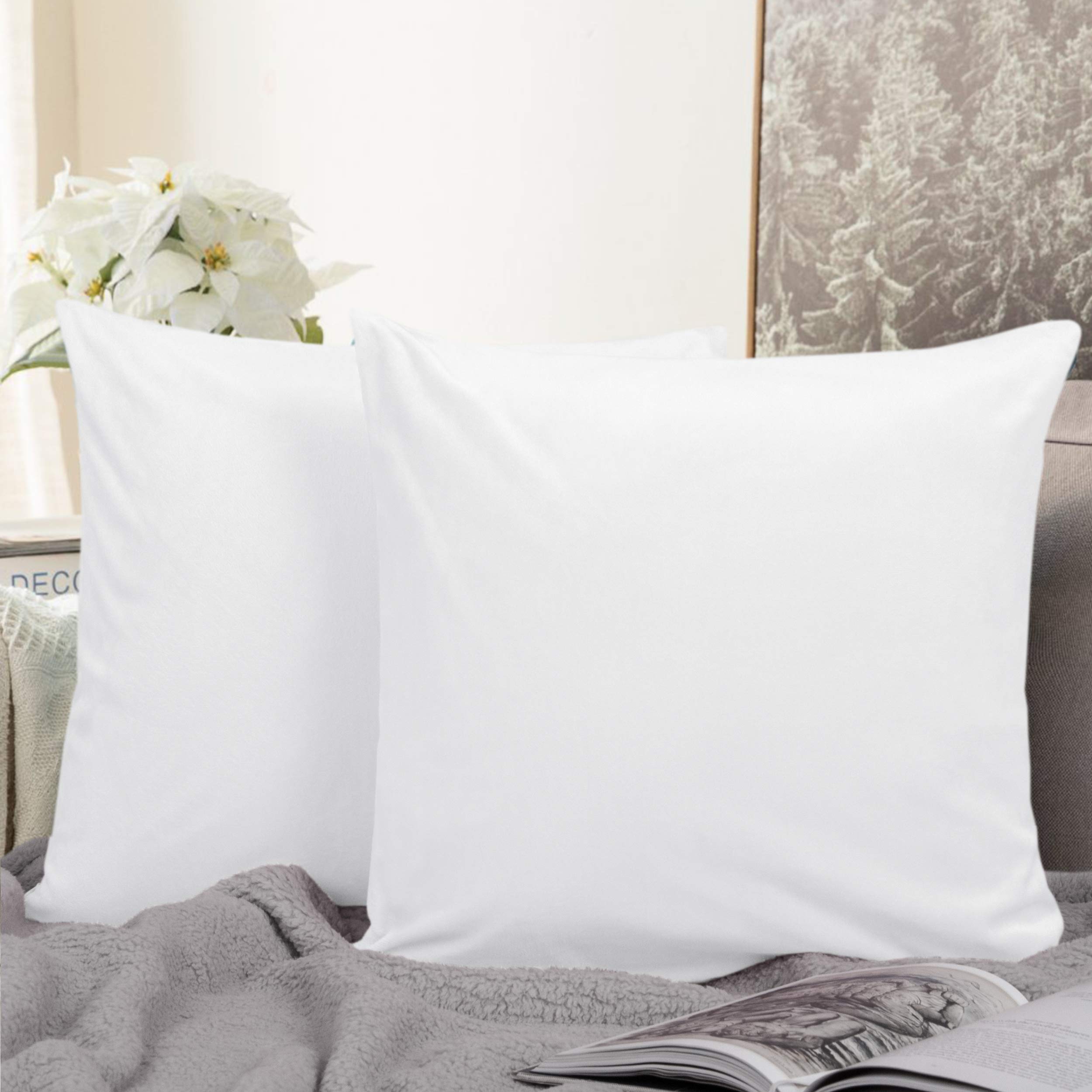 Fundas de Almohada Ntbay Velvet 2 Unidades 50 X 50 Cm Color Blanco Para Sofá - Venta Internacional