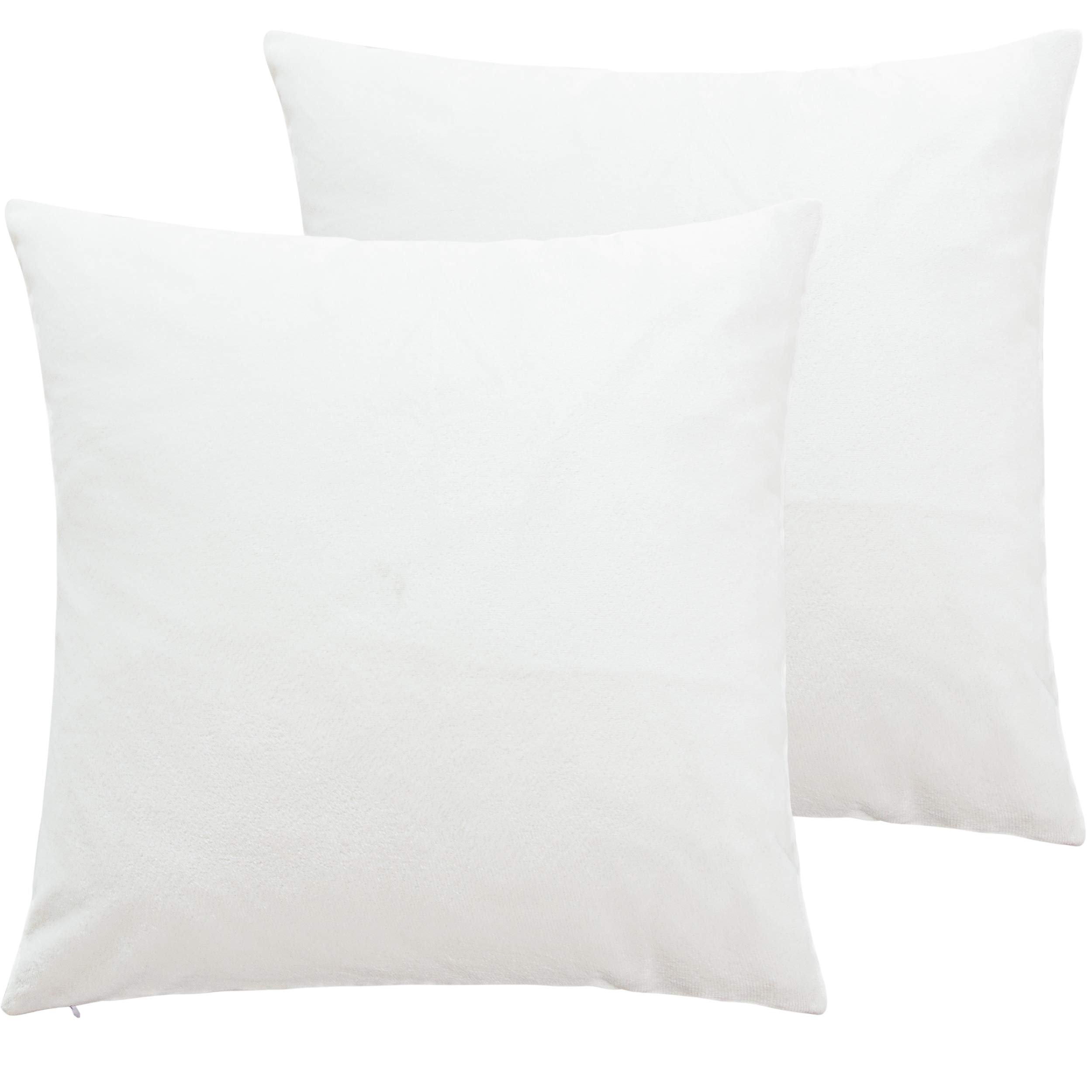 Foto 3 pulgar | Fundas de Almohada Ntbay Velvet 2 Unidades 50 X 50 Cm Color Blanco Para Sofá - Venta Internacional