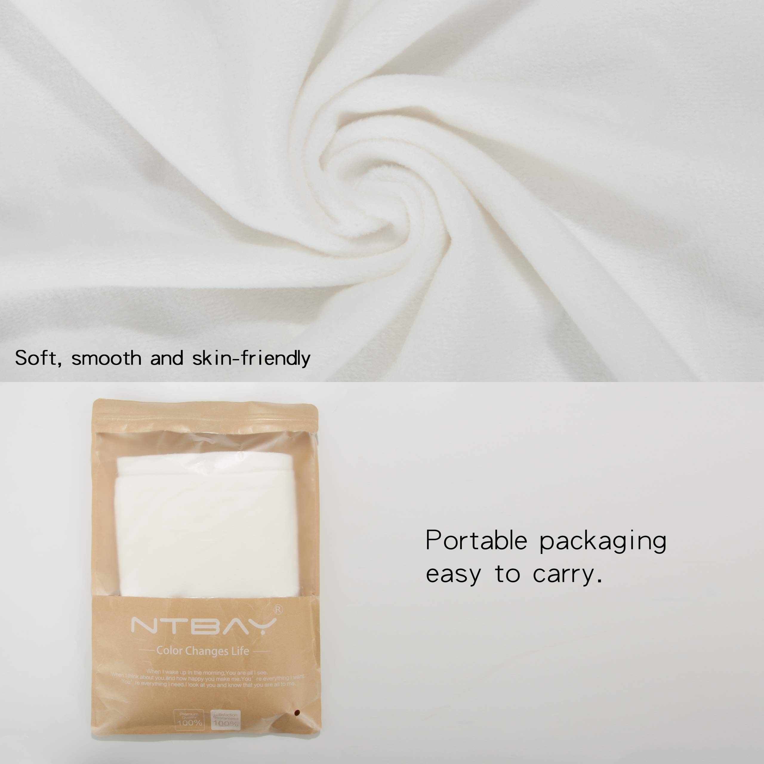 Foto 4 pulgar | Fundas de Almohada Ntbay Velvet 2 Unidades 50 X 50 Cm Color Blanco Para Sofá - Venta Internacional