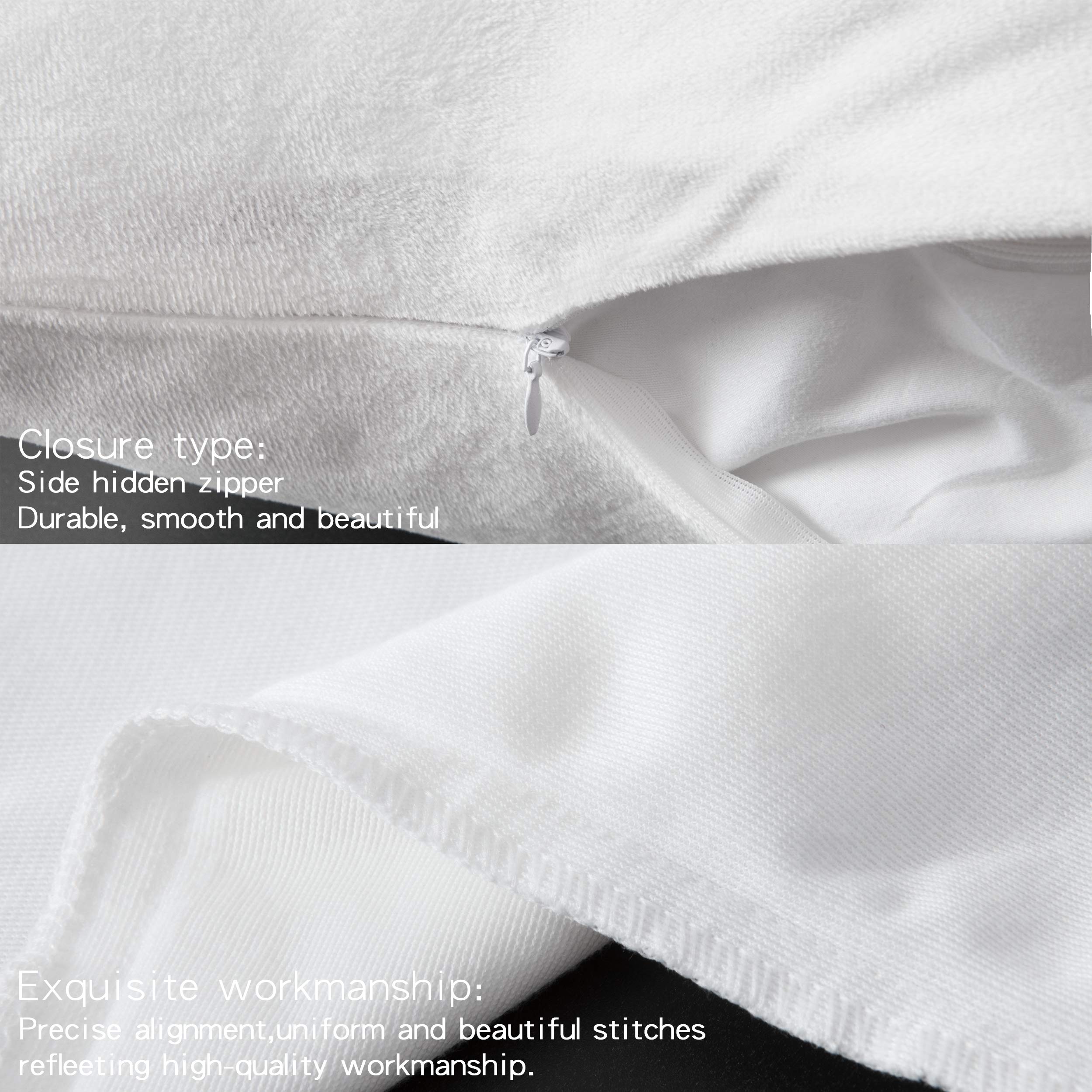 Foto 4 | Fundas de Almohada Ntbay Velvet 2 Unidades 50 X 50 Cm Color Blanco Para Sofá - Venta Internacional