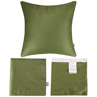 Foto 7 | Funda de Cojín Thmyo 100% Algodón 40x40cm Verde Oliva Paquete de 4 - Venta Internacional