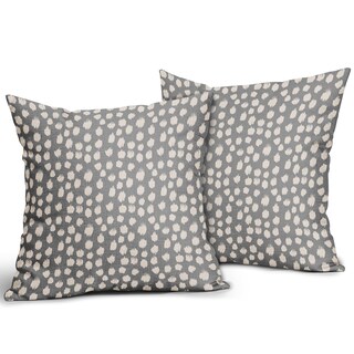 Foto 2 | Fundas de Almohada Sweetshow con Lunares Grises y Crema, Juego de 2 - Venta Internacional