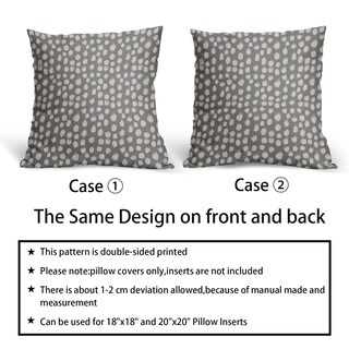 Foto 6 | Fundas de Almohada Sweetshow con Lunares Grises y Crema, Juego de 2 - Venta Internacional