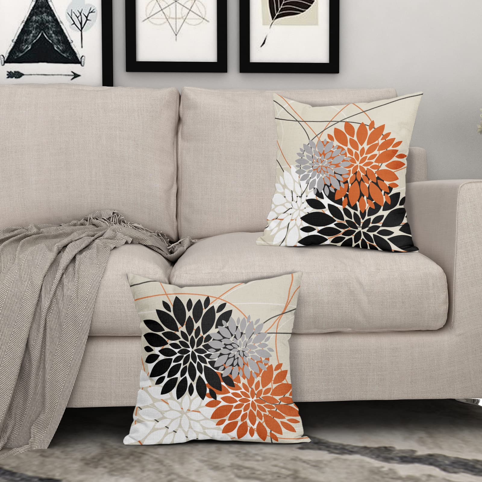 Foto 4 pulgar | Fundas de Almohada Sweetshow para Decoración de Halloween 45 x 45 cm Negro y Naranja