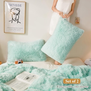Foto 2 | Juego de 2 Fundas de Almohada Xege de Piel Sintética de Felpa color Morado - Venta Internacional