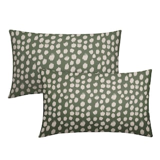 Foto 1 | Fundas de Almohada Sweetshow Verde Salvia Oscuro con Lunares Juego de 2 30 x 50 cm - Venta Internacional