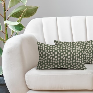 Foto 2 | Fundas de Almohada Sweetshow Verde Salvia Oscuro con Lunares Juego de 2 30 x 50 cm - Venta Internacional