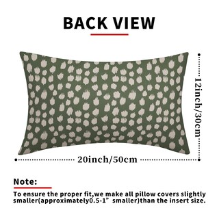 Foto 4 | Fundas de Almohada Sweetshow Verde Salvia Oscuro con Lunares Juego de 2 30 x 50 cm - Venta Internacional