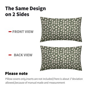 Foto 5 | Fundas de Almohada Sweetshow Verde Salvia Oscuro con Lunares Juego de 2 30 x 50 cm - Venta Internacional