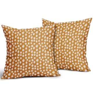 Foto 2 | Fundas de Almohada Sweetshow con Lunares Amarillo Mostaza y Crema 50 x 50 cm - Venta Internacional