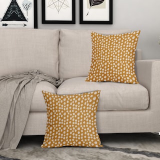 Foto 3 | Fundas de Almohada Sweetshow con Lunares Amarillo Mostaza y Crema 50 x 50 cm - Venta Internacional
