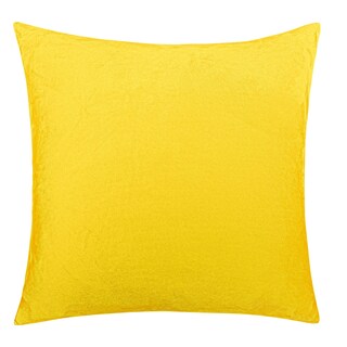 Foto 1 | Funda de Almohada de Terciopelo Cuadrada con Cremallera Amarillo 60 x 60 cm - Venta Internacional