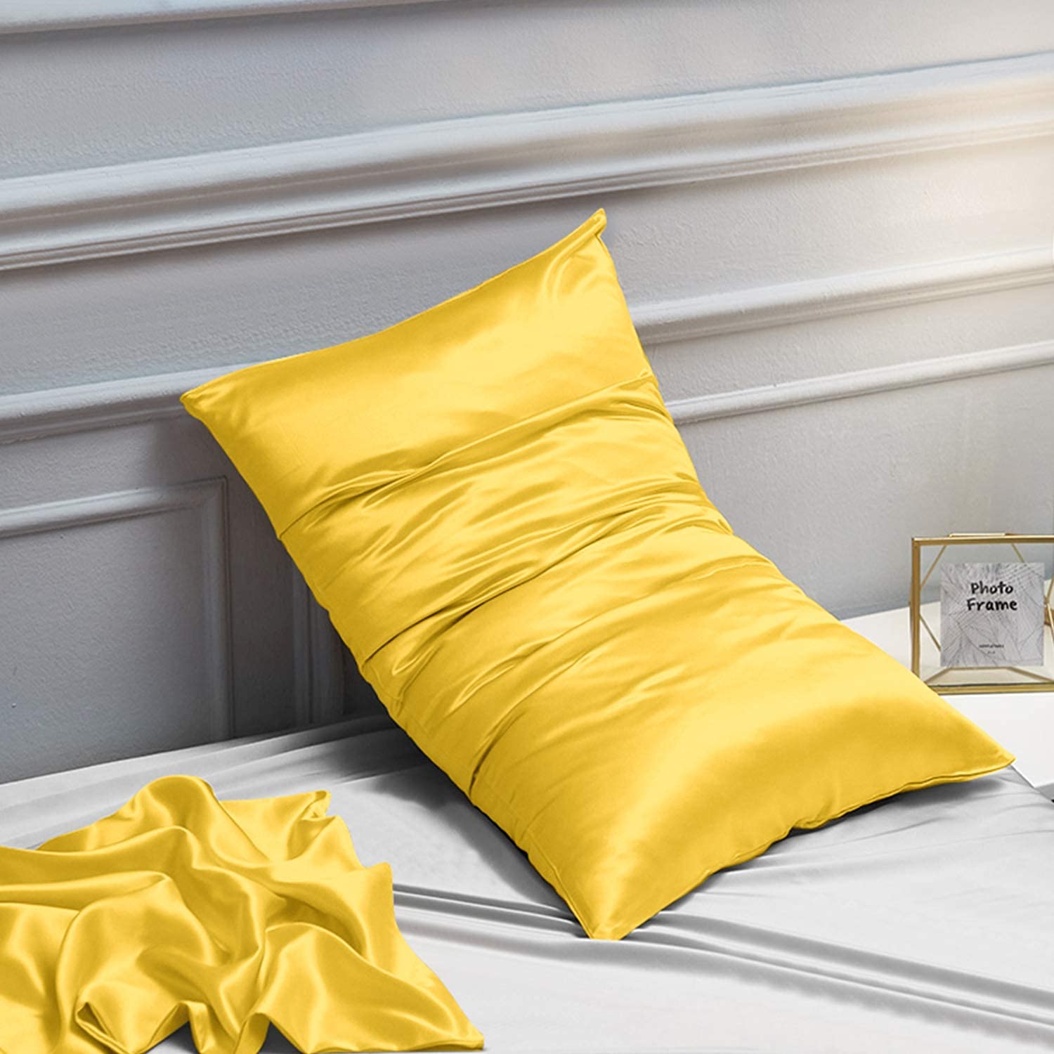 Foto 6 pulgar | Fundas de Almohada NTBAY Satin King Size 20 x 36 Pulgadas Amarillas Paquete de 2 - Venta Internacional