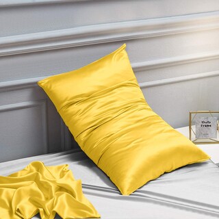 Foto 5 | Fundas de Almohada NTBAY Satin King Size 20 x 36 Pulgadas Amarillas Paquete de 2 - Venta Internacional