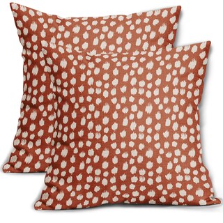 Foto 1 | Fundas de Almohada Sweetshow con Lunares Naranja Quemado y Crema de 40 cm Juego de 2 - Venta Internacional