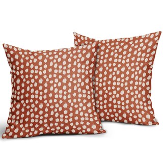 Foto 2 | Fundas de Almohada Sweetshow con Lunares Naranja Quemado y Crema de 40 cm Juego de 2 - Venta Internacional
