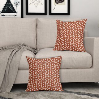 Foto 3 | Fundas de Almohada Sweetshow con Lunares Naranja Quemado y Crema de 40 cm Juego de 2 - Venta Internacional