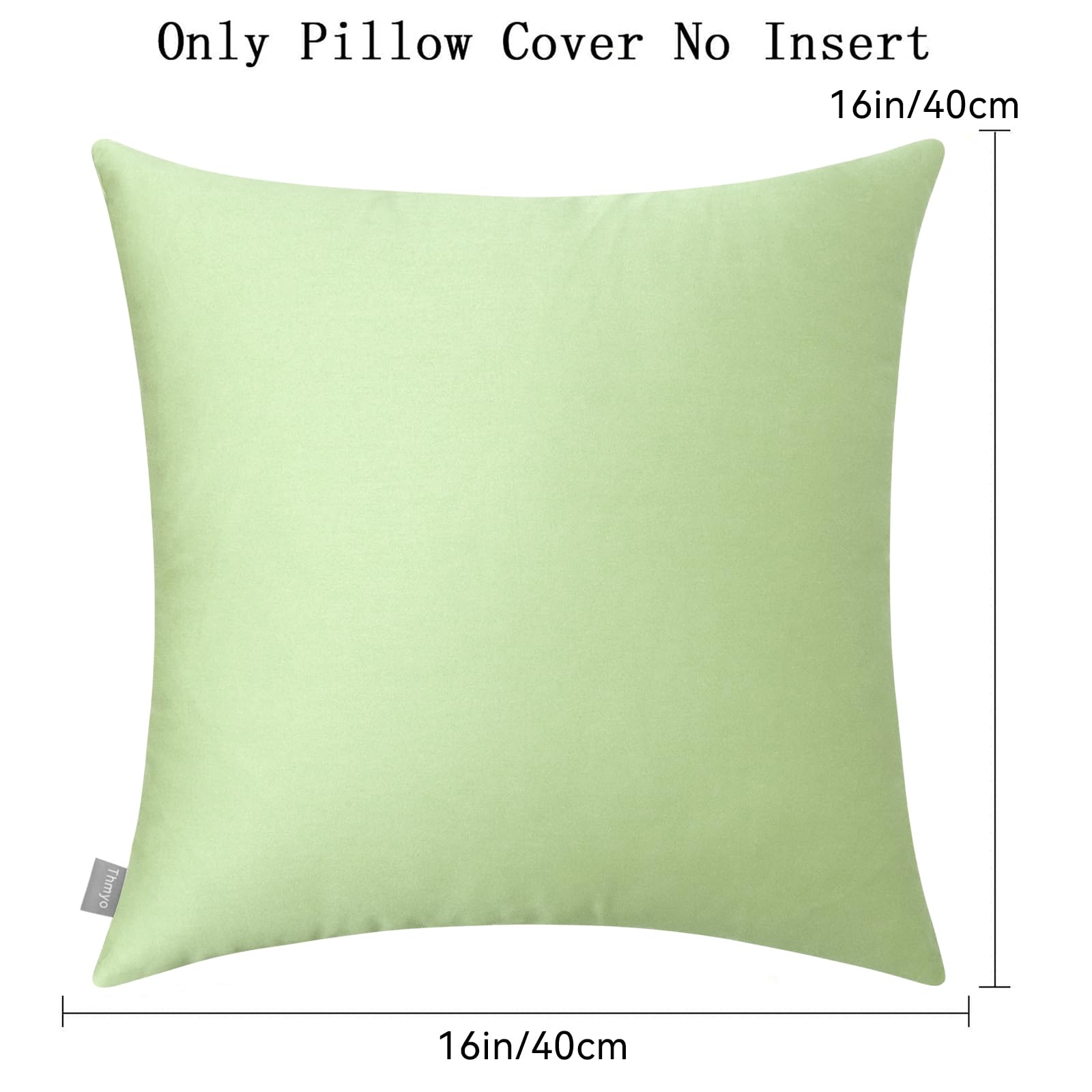 Foto 6 pulgar | Funda de Cojín Thmyo 100% Algodón 40 X 40 Cm color Verde Guisante Claro - Venta Internacional