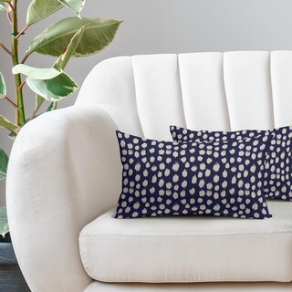 Foto 2 | Fundas de Almohada Sweetshow con Lunares color Azul Marino y Crema 30 X 50 Cm Juego de 2 - Venta Internacional