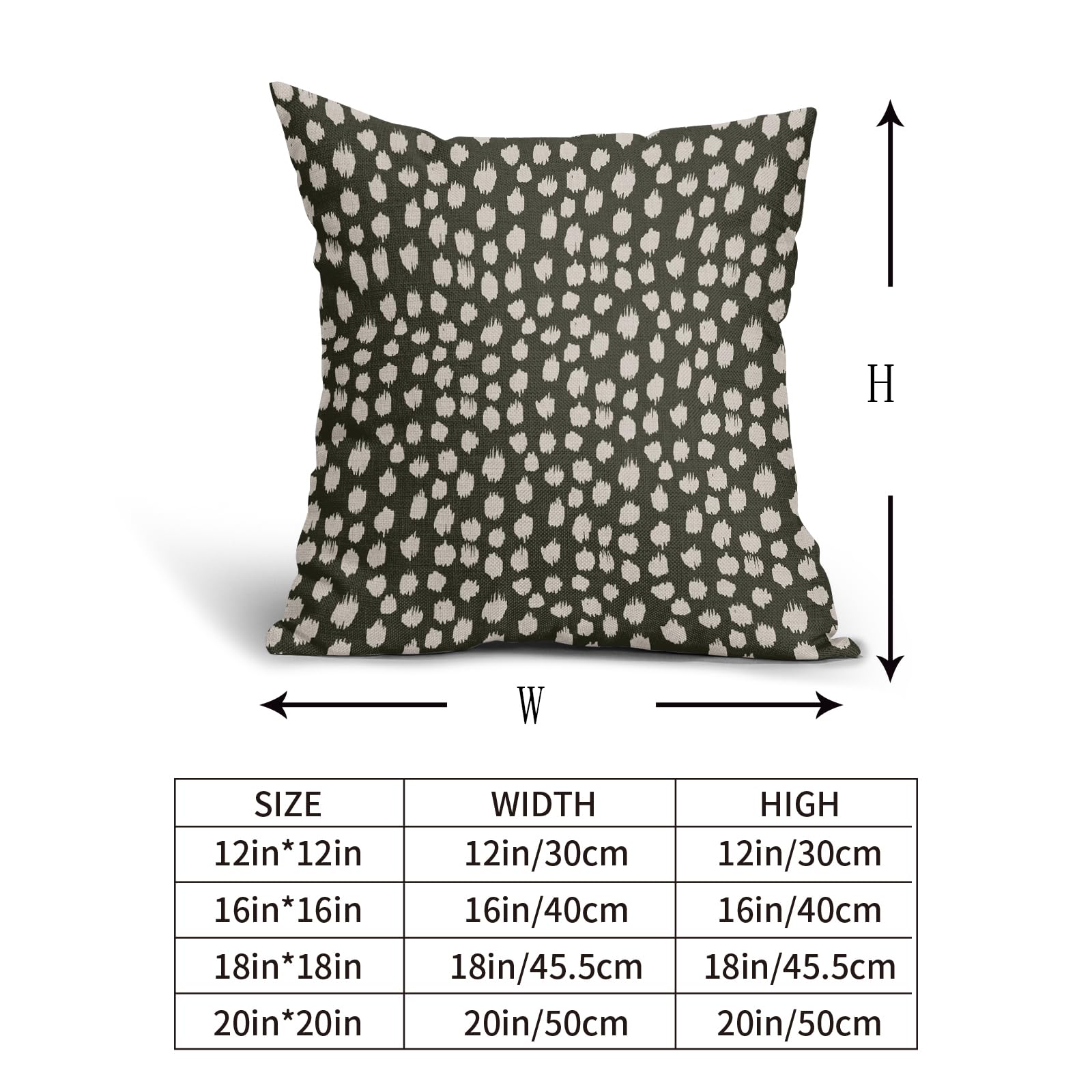 Foto 6 pulgar | Fundas de Almohada Sweetshow con Lunares Verdes 40x40 cm Juego de 2 - Venta Internacional