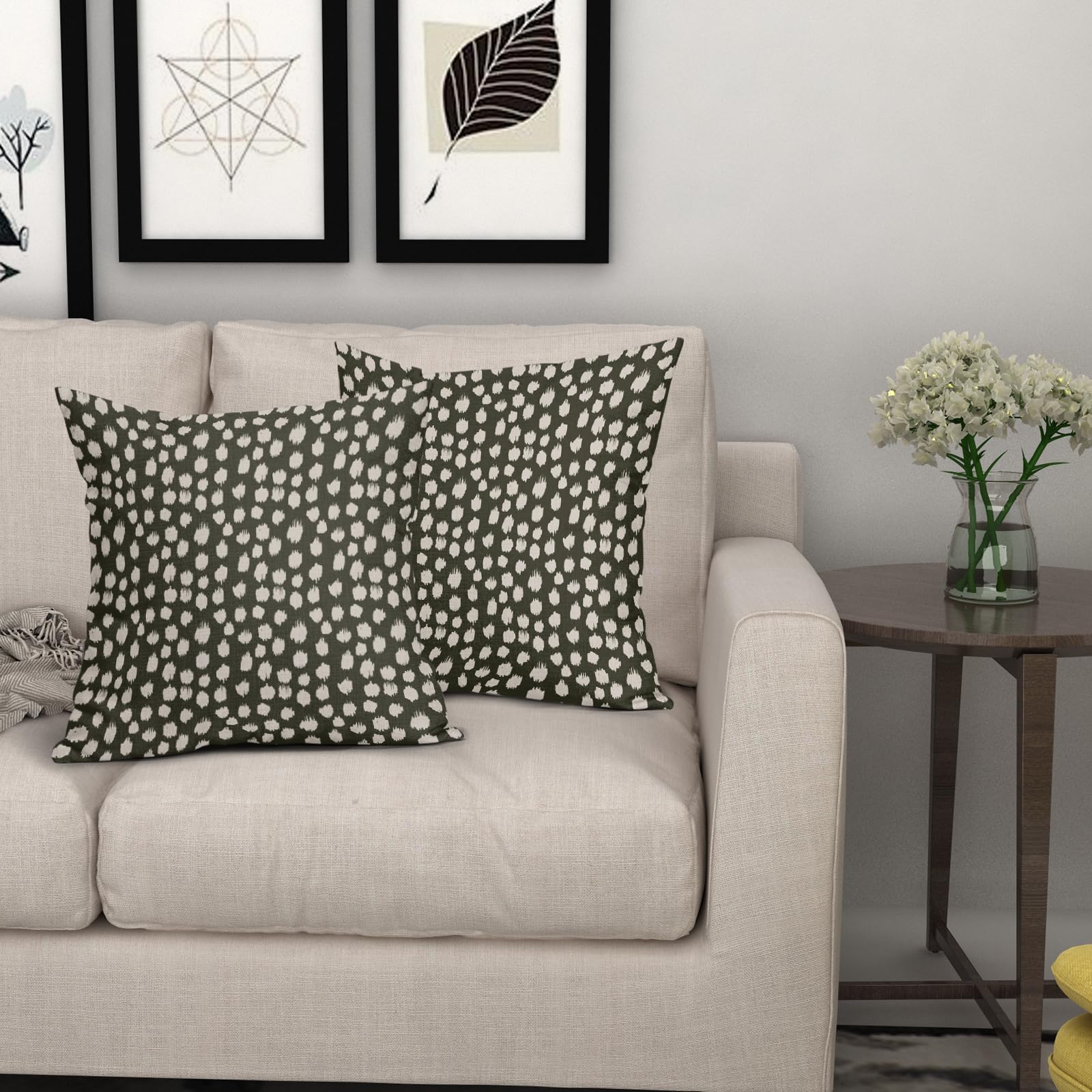 Foto 8 pulgar | Fundas de Almohada Sweetshow con Lunares Verdes 40x40 cm Juego de 2 - Venta Internacional