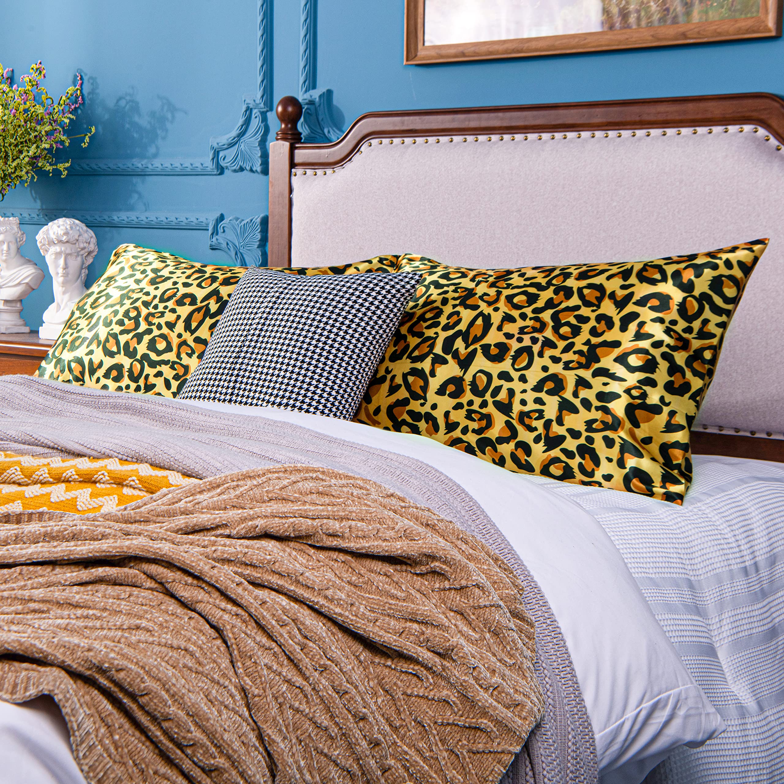 Foto 7 pulgar | Fundas de Almohada Ntbay Satin King 20 X 36 Pulgadas Amarillo con Negro - Venta Internacional