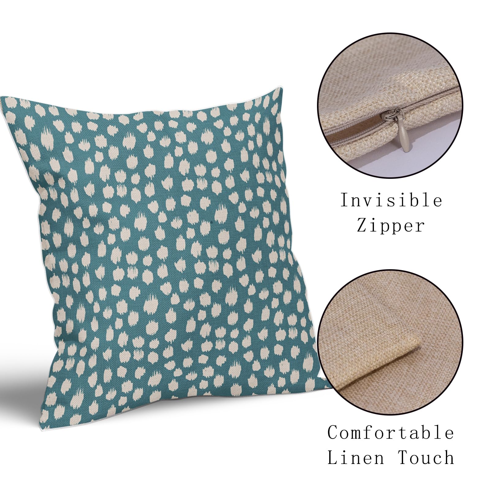 Foto 5 pulgar | Fundas de Almohada Sweetshow Aqua Cream Dots 40 x 40 cm 2 Piezas- Venta Internacional