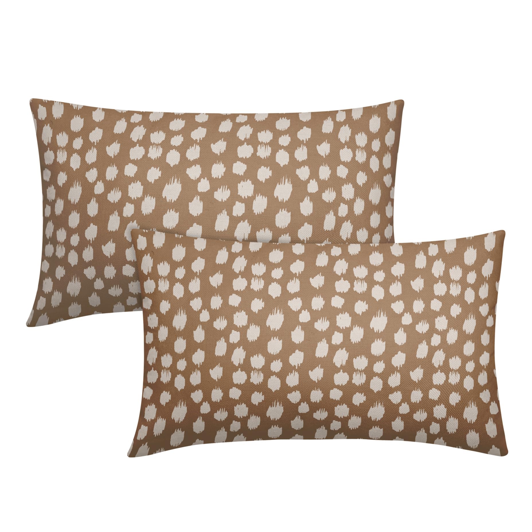 Foto 2 pulgar | Fundas de Almohada Sweetshow con Lunares Marrones 30 x 50 cm 2 Piezas- Venta Internacional