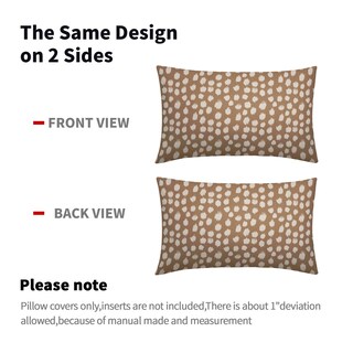 Foto 5 | Fundas de Almohada Sweetshow con Lunares Marrones 30 x 50 cm 2 Piezas- Venta Internacional