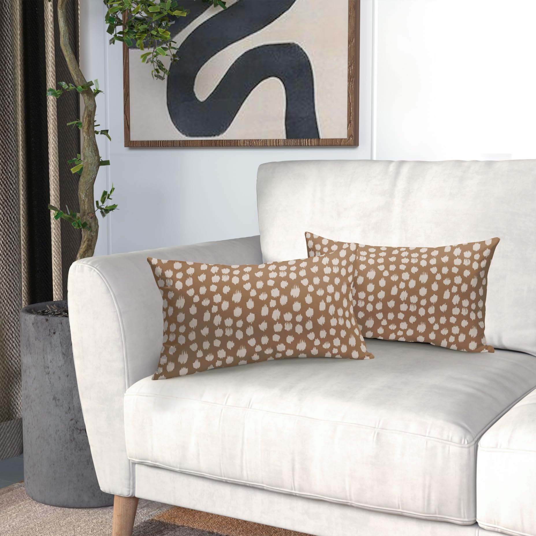 Foto 7 pulgar | Fundas de Almohada Sweetshow con Lunares Marrones 30 x 50 cm 2 Piezas- Venta Internacional