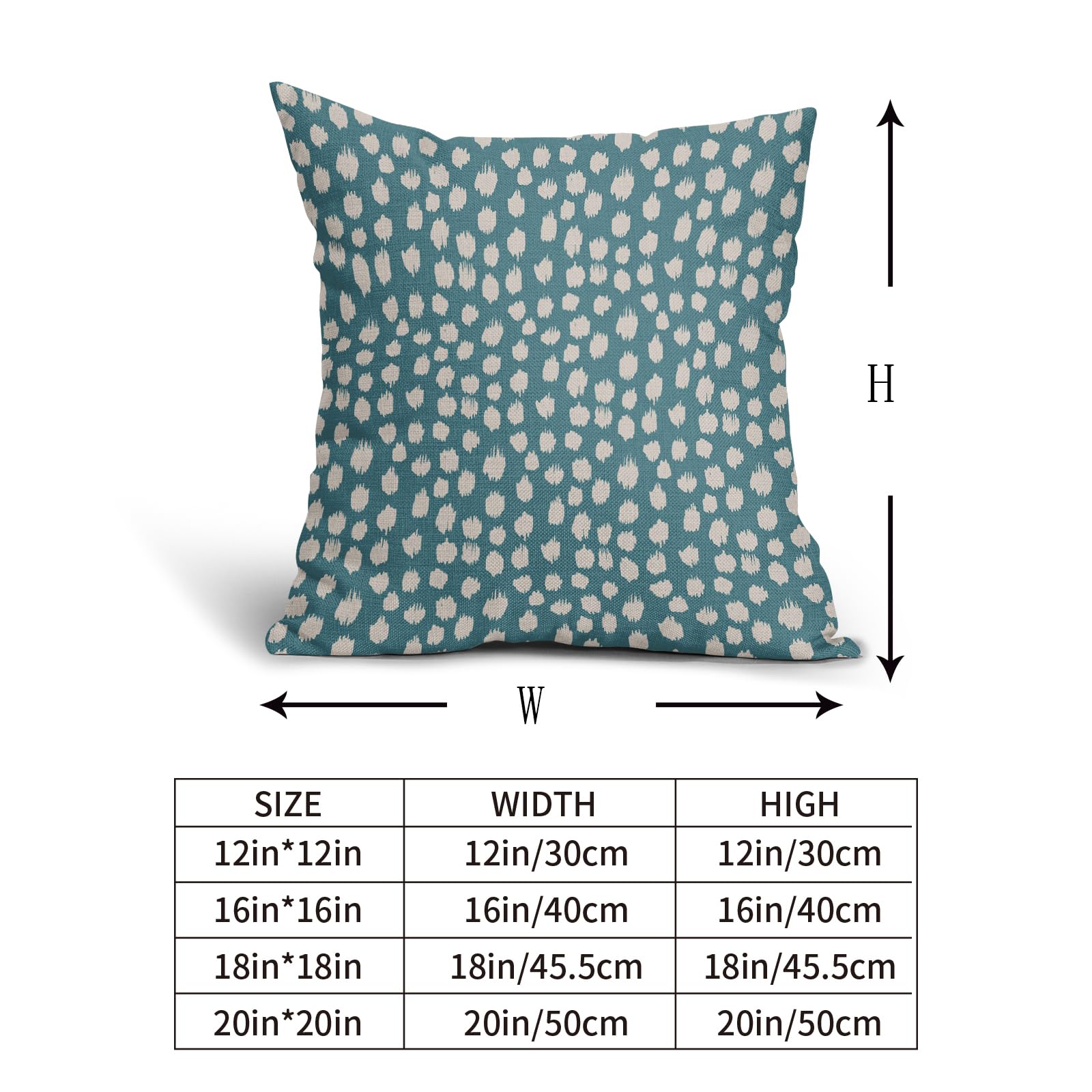 Foto 6 pulgar | Fundas de Almohada Sweetshow Aqua Cream Dots 45 x 45 cm 2 Piezas - Venta Internacional