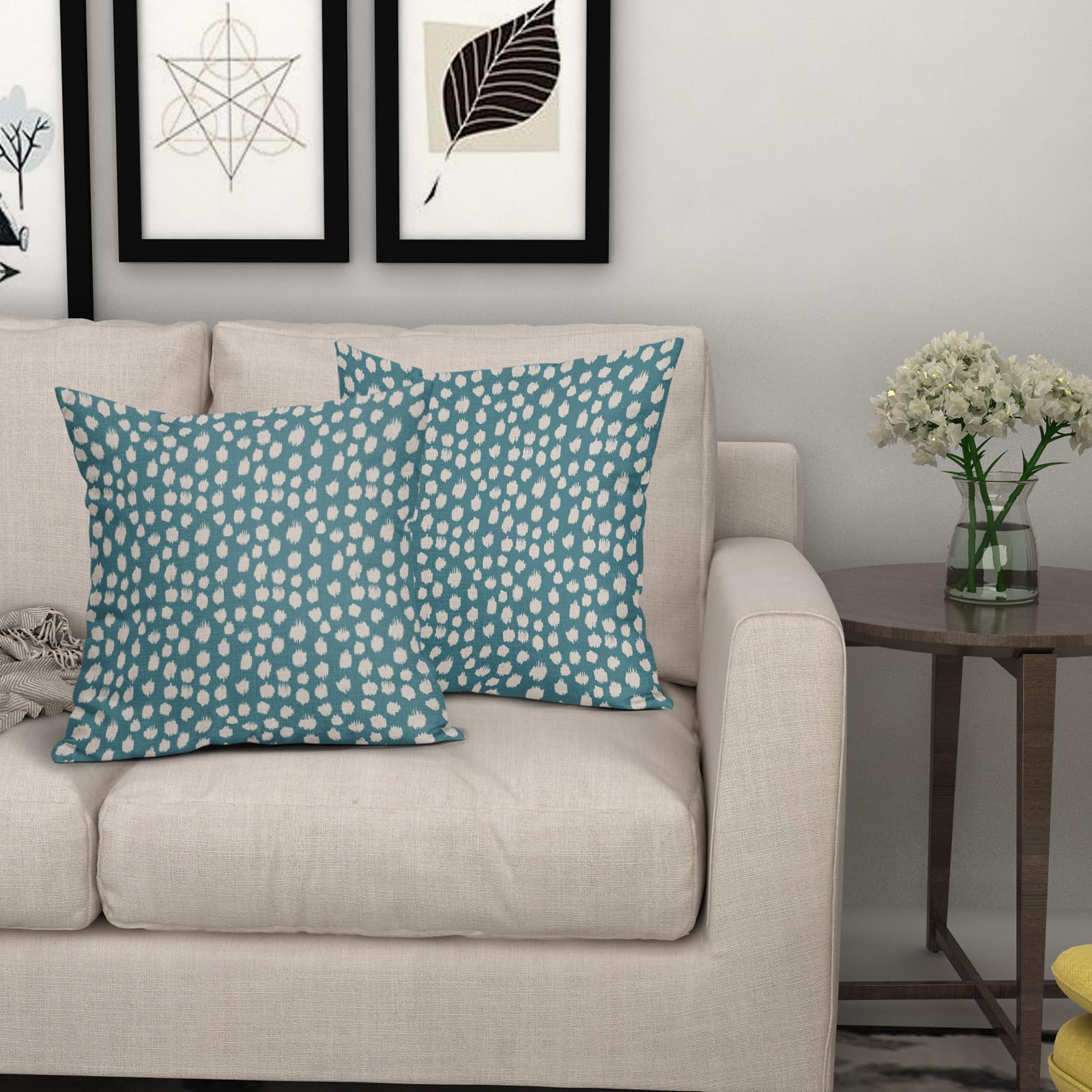 Foto 8 pulgar | Fundas de Almohada Sweetshow Aqua Cream Dots 45 x 45 cm 2 Piezas - Venta Internacional