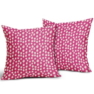 Foto 2 | Fundas de Almohada Sweetshow con Lunares Rosa 40 x 40 cm 2 Piezas - Venta Internacional
