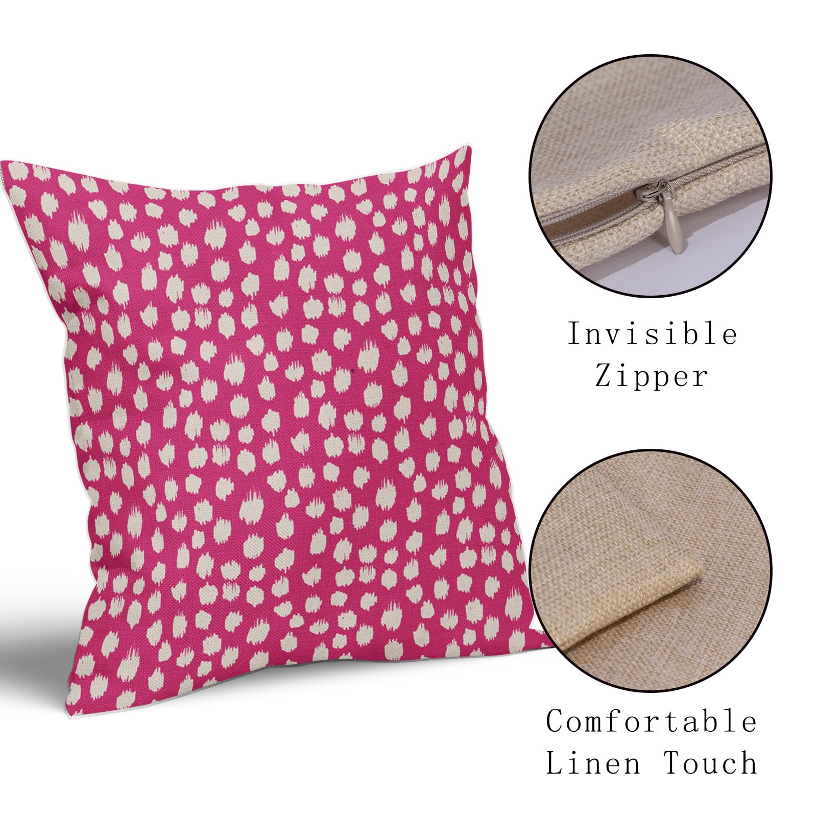 Foto 5 pulgar | Fundas de Almohada Sweetshow con Lunares Rosa 40 x 40 cm 2 Piezas - Venta Internacional