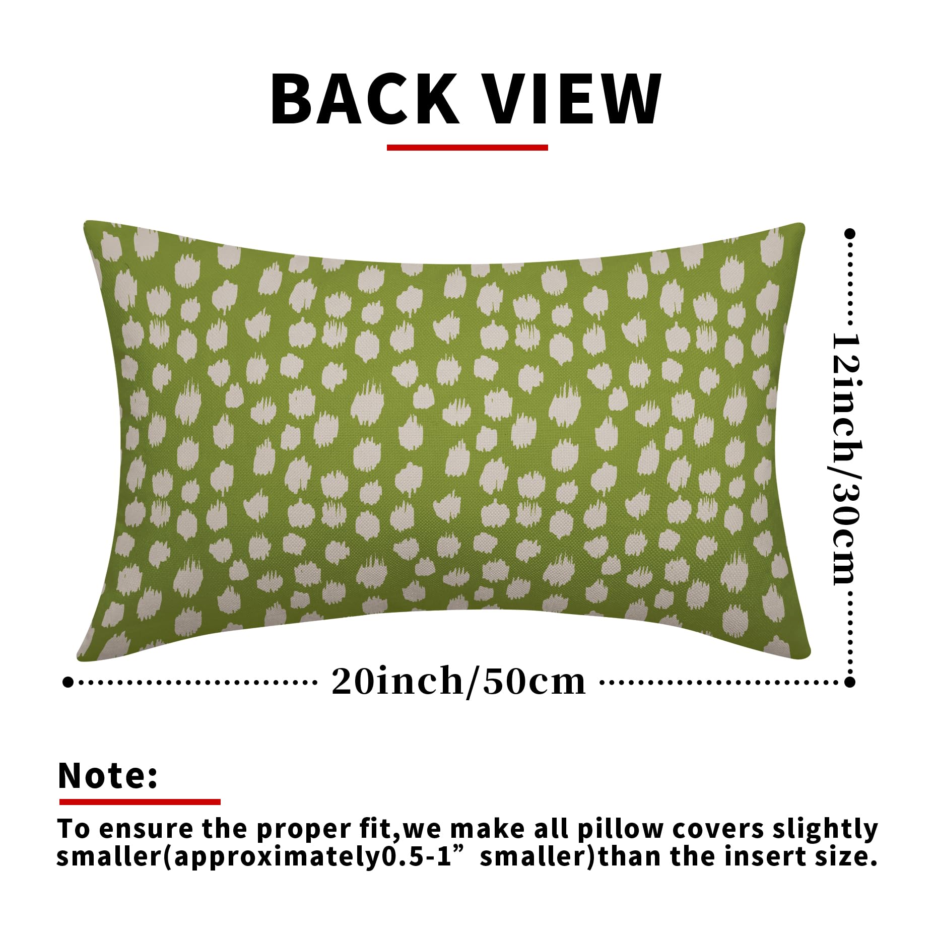 Foto 5 pulgar | Fundas de Almohada Sweetshow con Lunares  Verde Lima 30 x 50 cm 2 Piezas- Venta Internacional