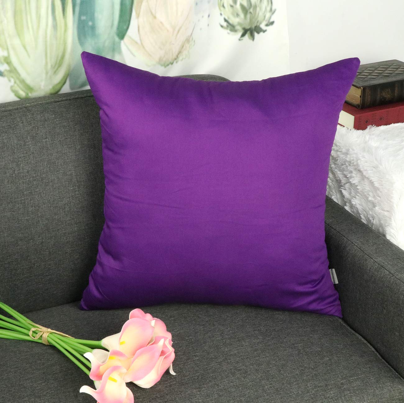 Foto 4 pulgar | Funda de Cojín Thmyo 40 x 40 cm Violeta 4 Piezas- Venta Internacional