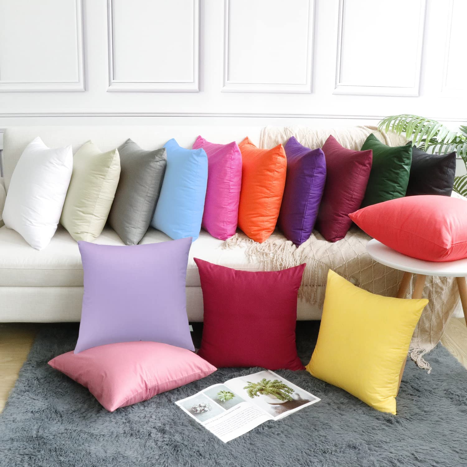 Foto 5 pulgar | Funda de Cojín Thmyo 40 x 40 cm Violeta 4 Piezas- Venta Internacional