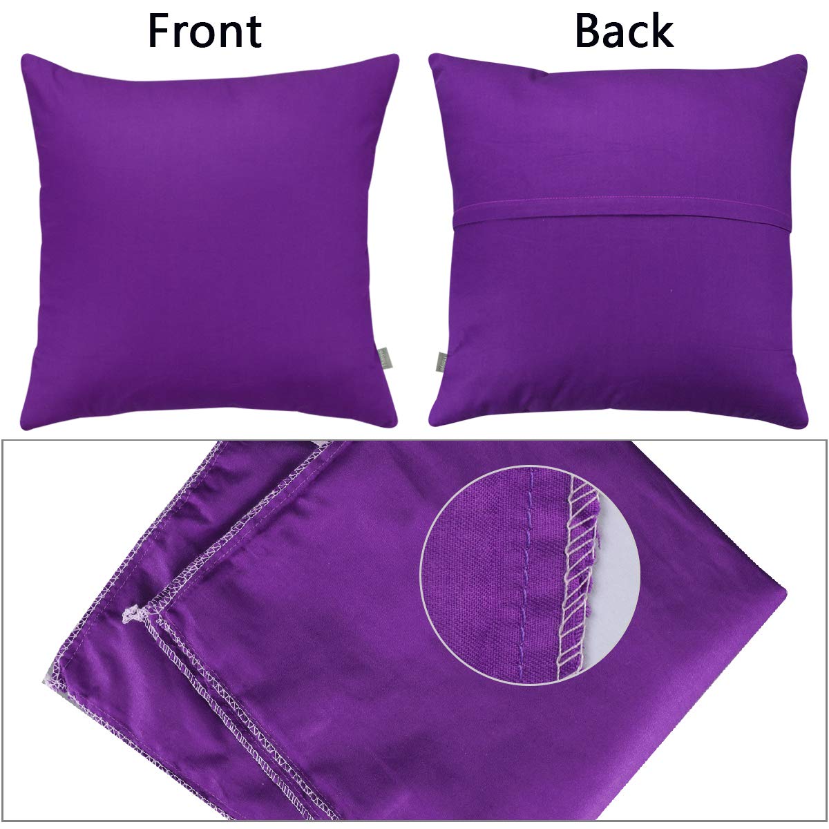 Foto 7 pulgar | Funda de Cojín Thmyo 40 x 40 cm Violeta 4 Piezas- Venta Internacional
