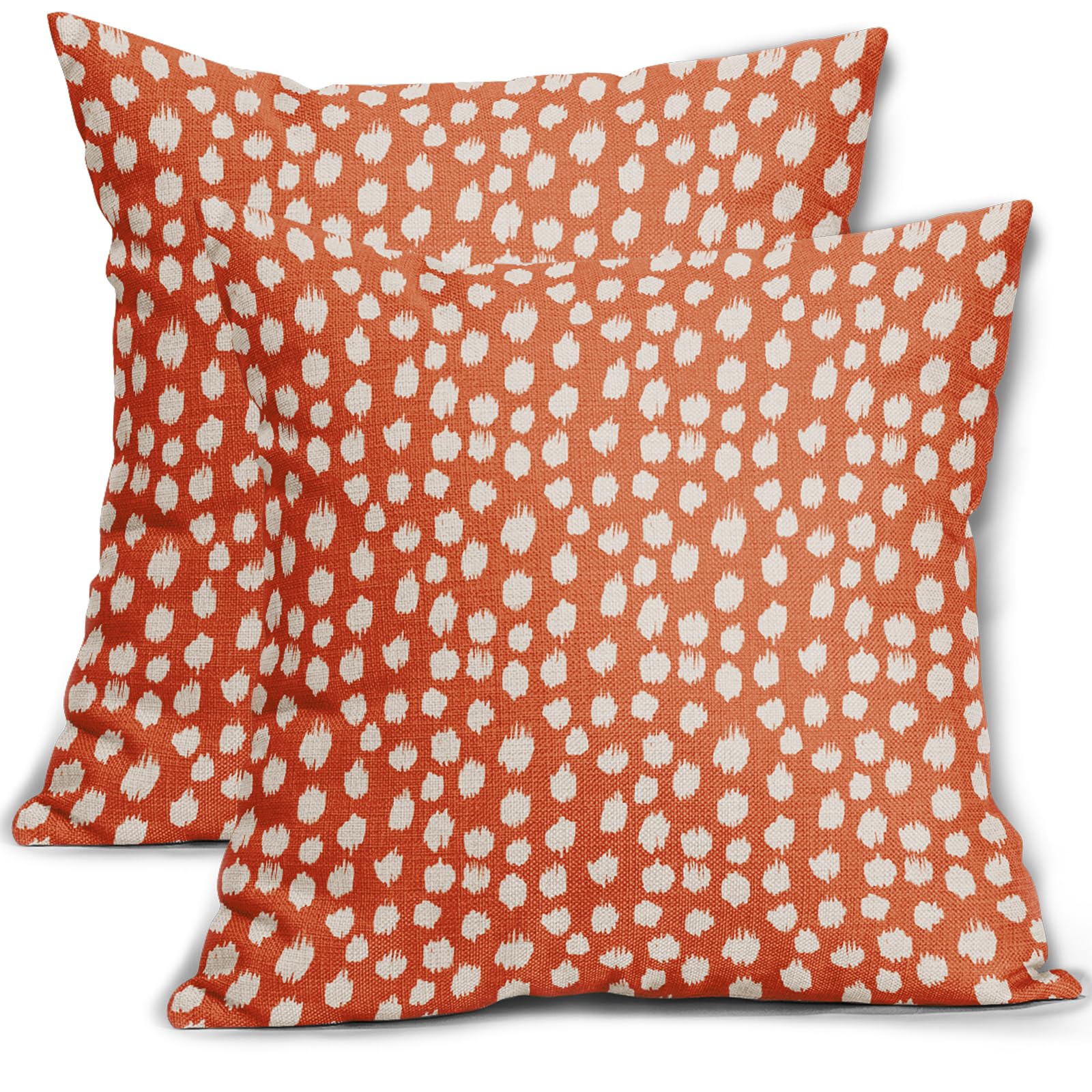 Foto 2 pulgar | Fundas de Almohada Sweetshow con Lunares Anaranjados Juego de 2 - Venta Internacional