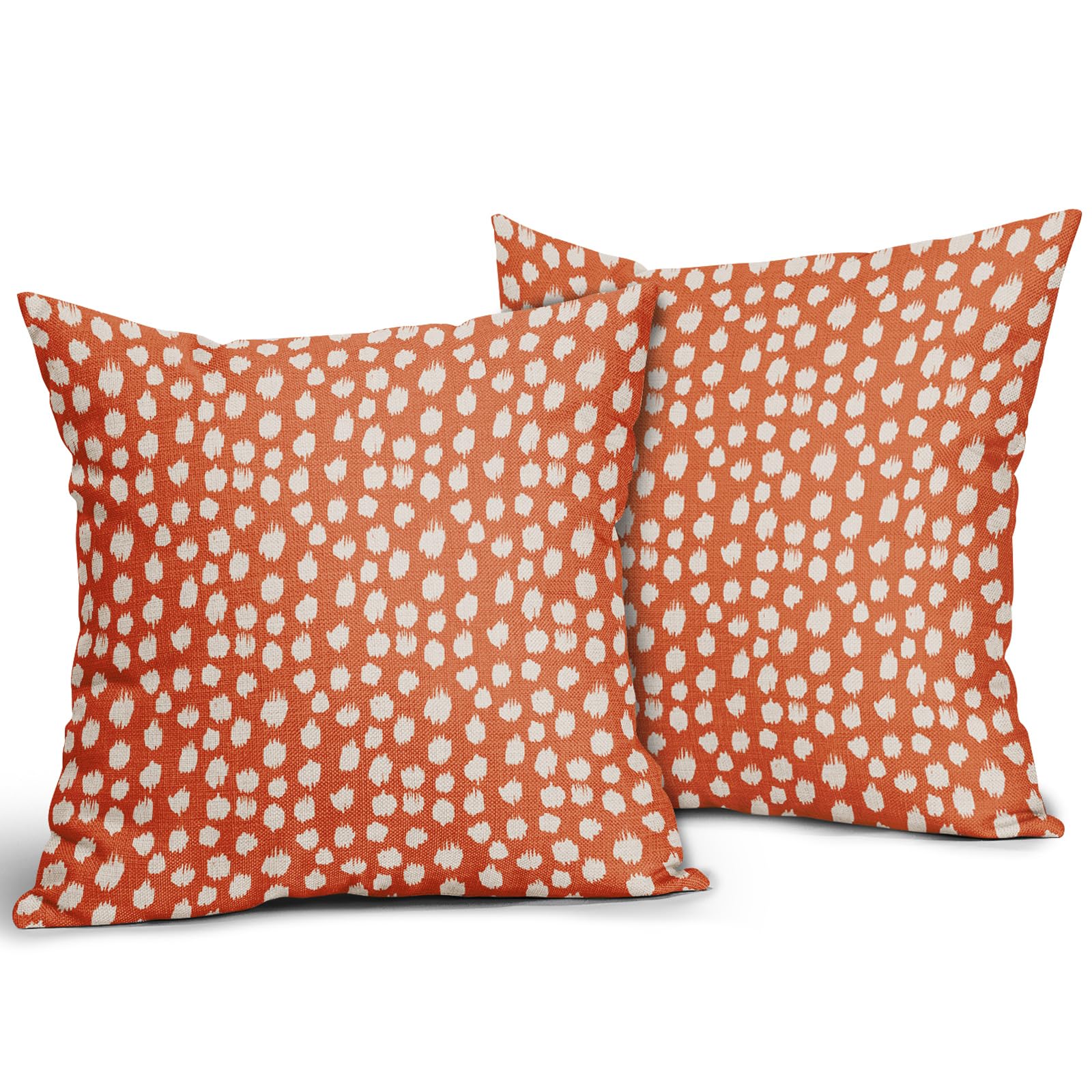 Foto 3 pulgar | Fundas de Almohada Sweetshow con Lunares Anaranjados Juego de 2 - Venta Internacional