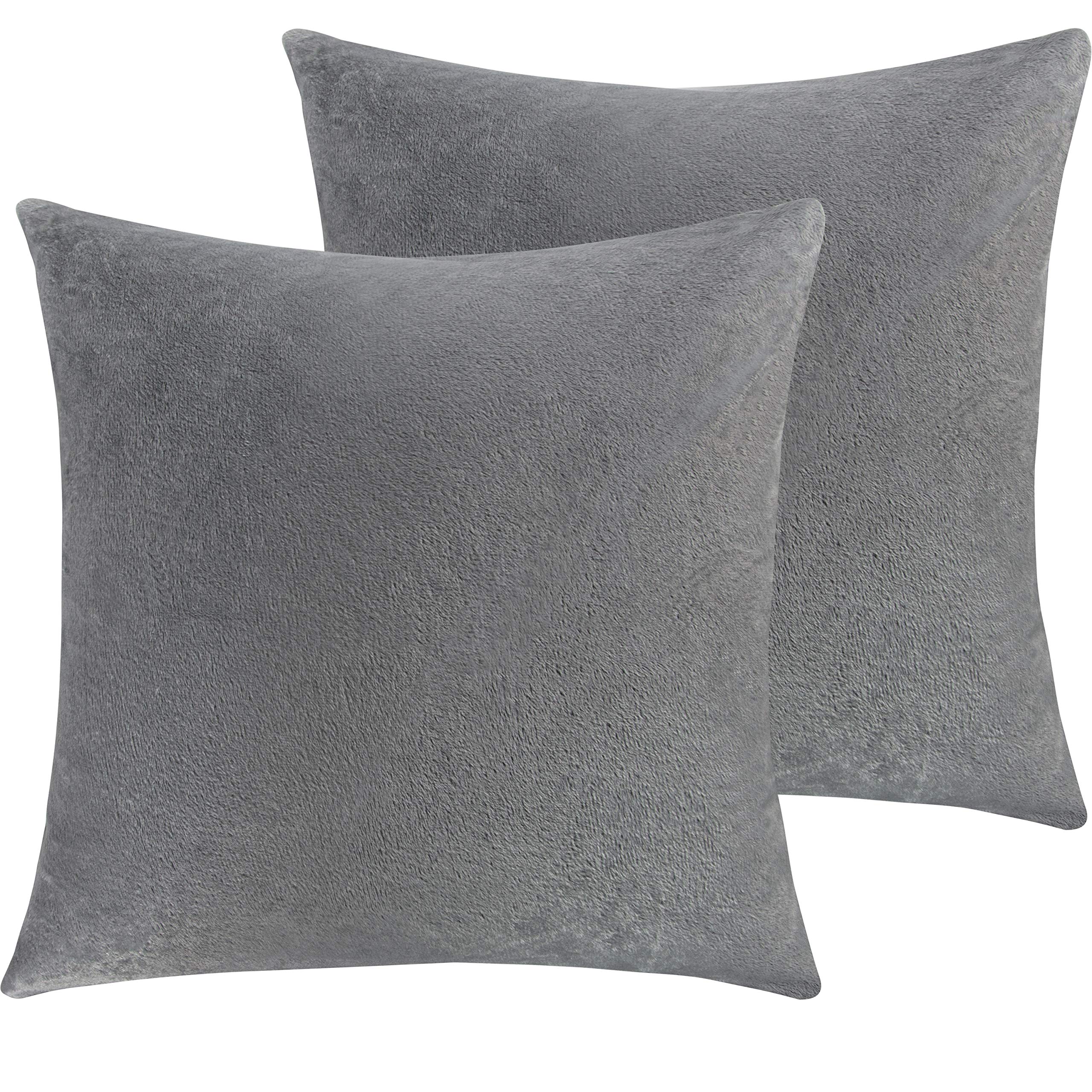 Foto 2 pulgar | Fundas de Cojín Ntbay de Terciopelo Gris Ahumado 50 x 50 cm Paquete de 2 - Venta Internacional