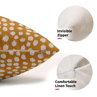 Foto 3 | Fundas de Almohada Sweetshow con Lunares Amarillo Mostaza y Crema - Venta Internacional