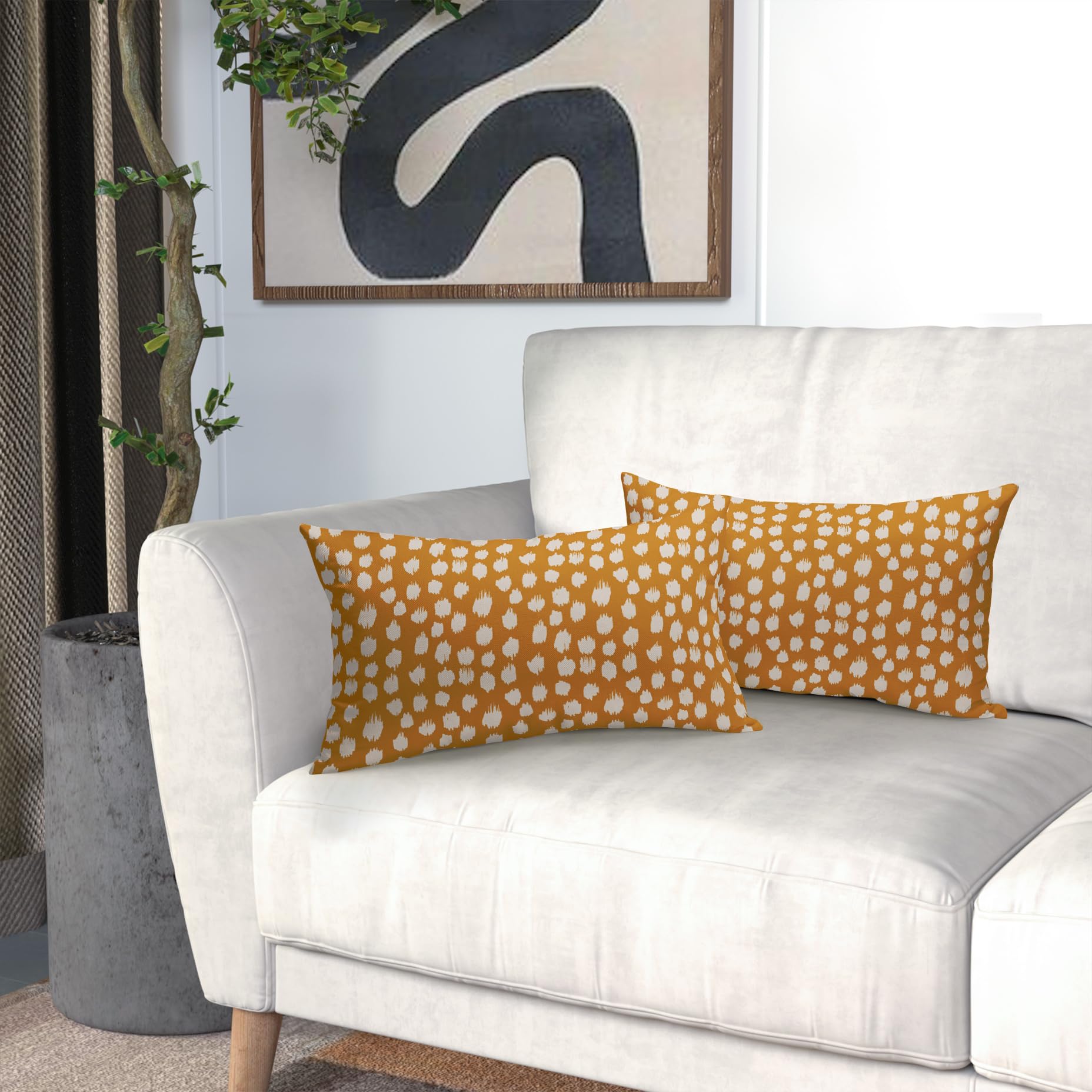 Foto 6 | Fundas de Almohada Sweetshow con Lunares Amarillo Mostaza y Crema - Venta Internacional