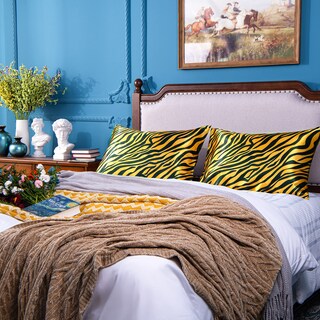 Foto 6 | Fundas de Almohada Ntbay Satin Queen Amarillo y Negro - Venta Internacional