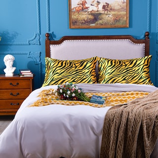 Foto 7 | Fundas de Almohada Ntbay Satin Queen Amarillo y Negro - Venta Internacional