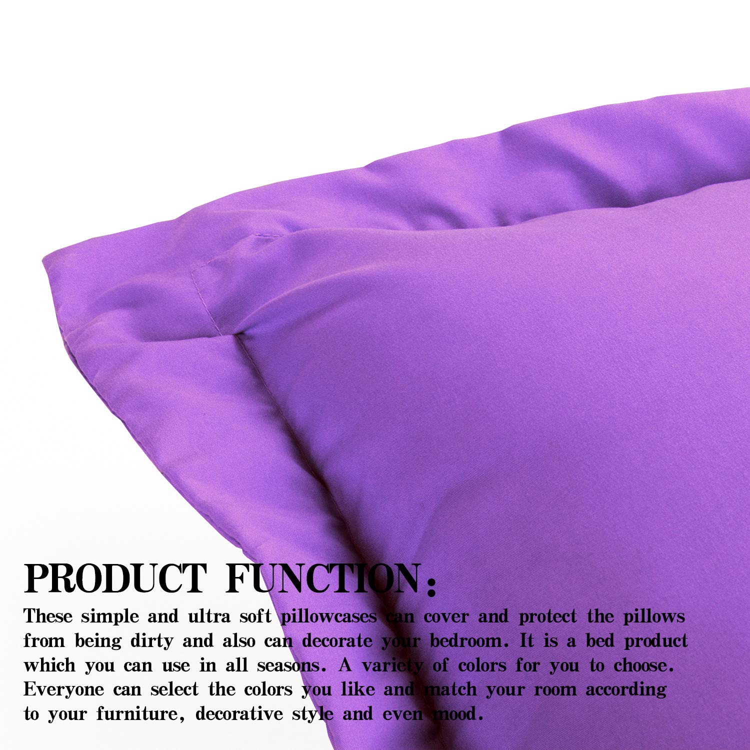Foto 5 pulgar | Fundas de Almohada Ntbay Queen de Microfibra Cepillada - Venta Internacional